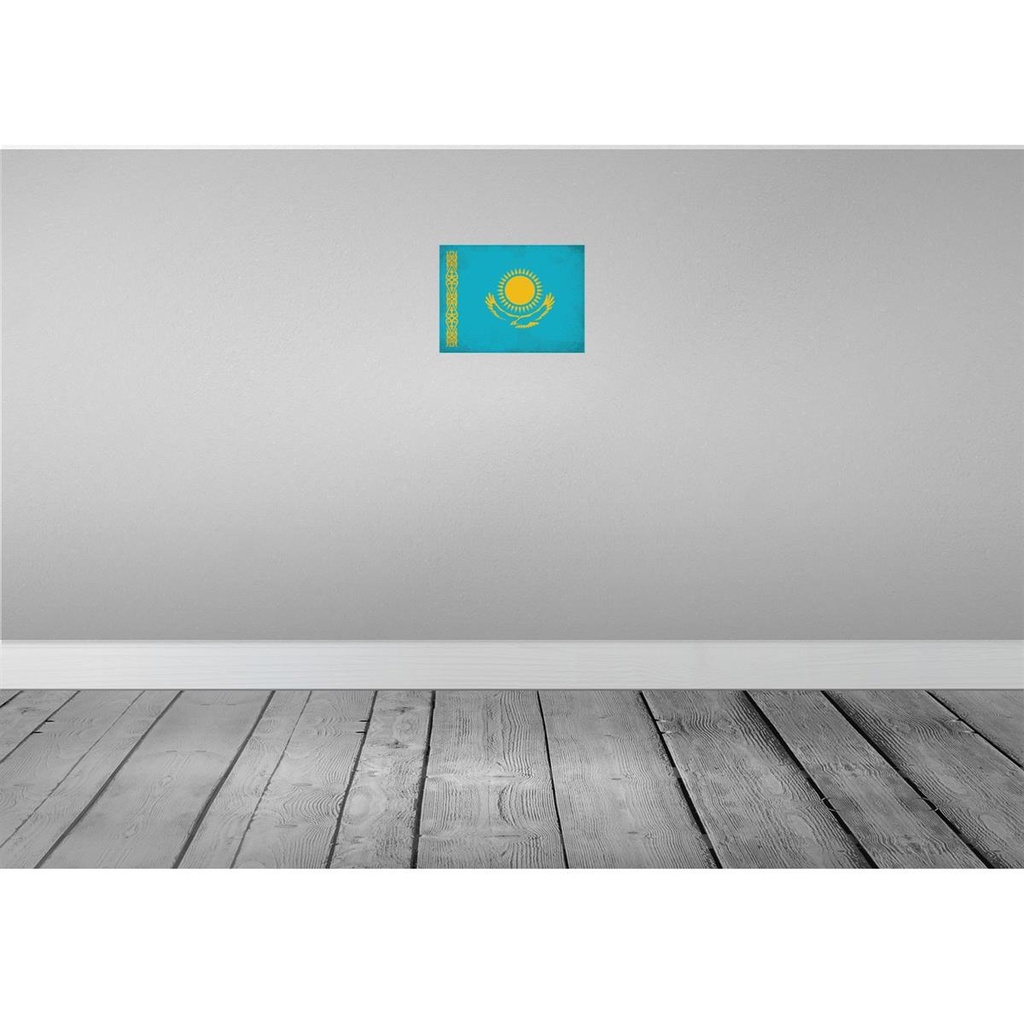 [LA-116088-2030] Blechschild 20x30 cm Kasachstan Kazakhstan Vintage Flagge Fahne Wappen Bild 2