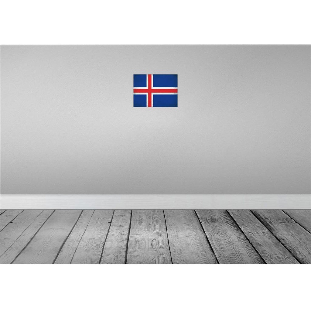 [LA-116092-2030] Blechschild 20x30 cm Island Iceland Vintage Flagge Fahne Wappen Bild 2