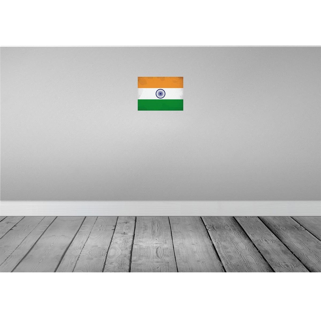 [LA-116093-2030] Blechschild 20x30 cm Indien India Vintage Flagge Fahne Wappen Bild 2