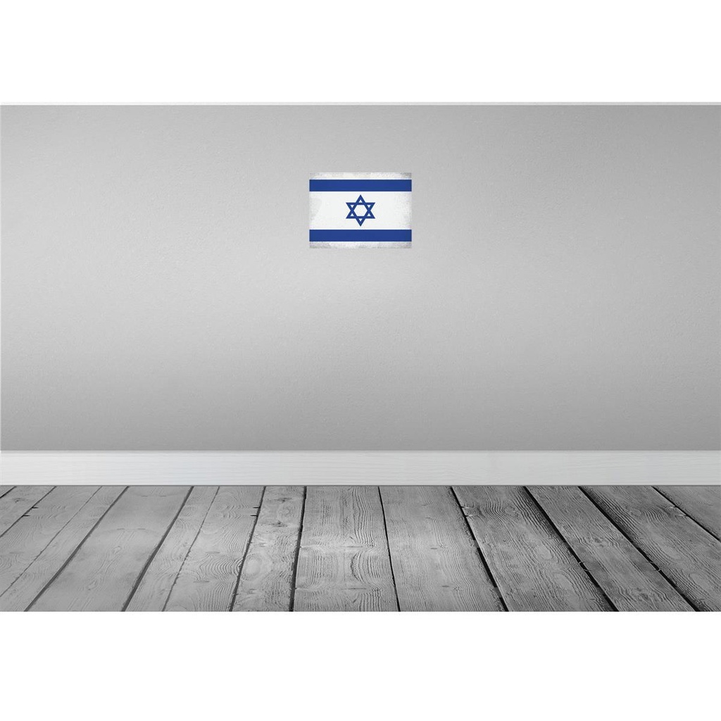 [LA-116099-2030] Blechschild 20x30 cm Israel Vintage Flagge Fahne Wappen Bild 2