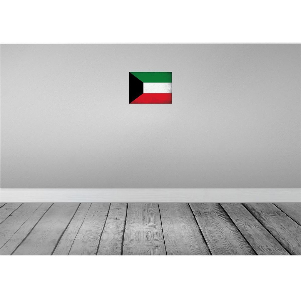 [LA-116108-H] Holzschild 20x30 cm Kuwait Vintage Flagge Fahne Wappen Bild 2