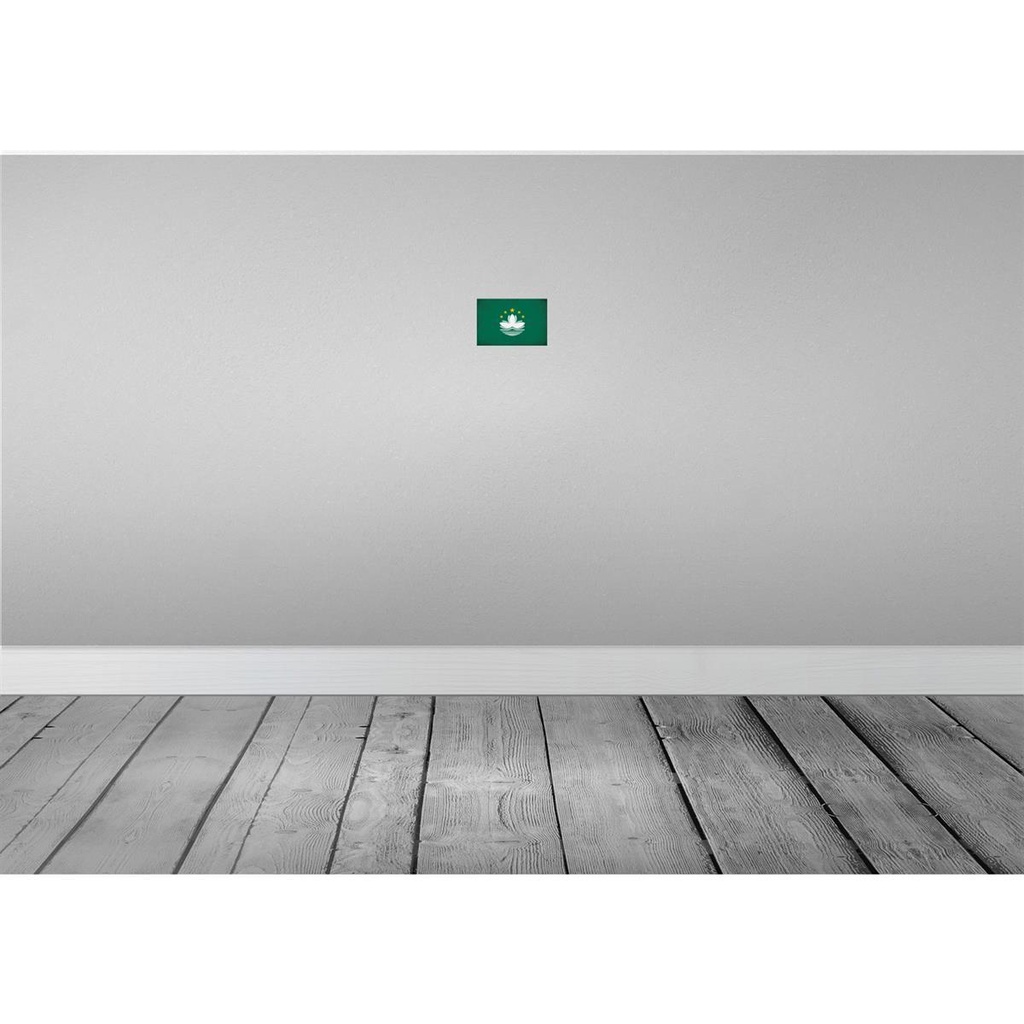 [LA-116119-1812-H] Holzschild 12x18 cm Macau Vintage Flagge Fahne Wappen Bild 2