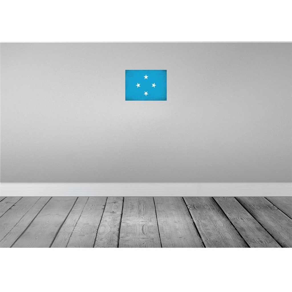 [LA-116131-H] Holzschild 20x30 cm Mikronesien Micronesia Vintage Flagge Fahne Wappen Bild 2