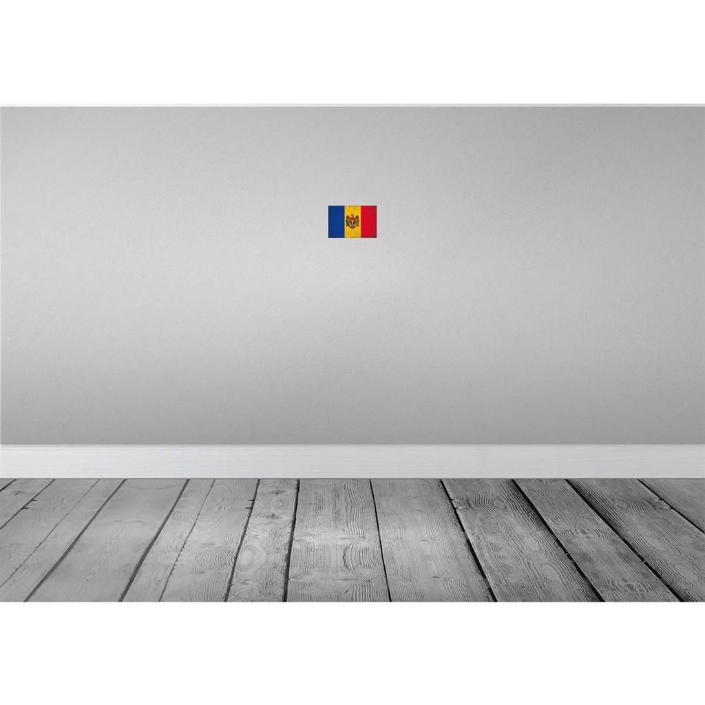 [LA-116132-1812-H] Holzschild 12x18 cm Moldau Moldova Vintage Flagge Fahne Wappen Bild 2