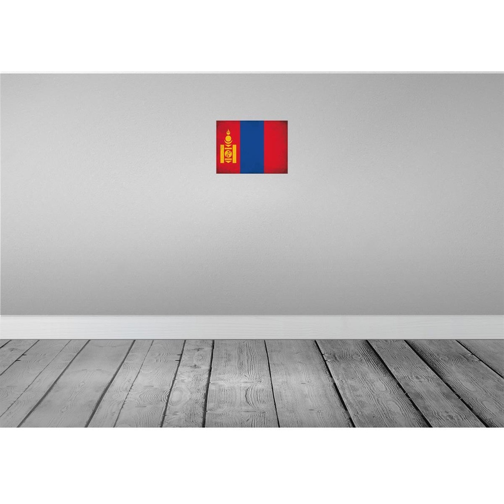 [LA-116134-2030] Blechschild 20x30 cm Mongolei Mongolia Vintage Flagge Fahne Wappen Bild 2
