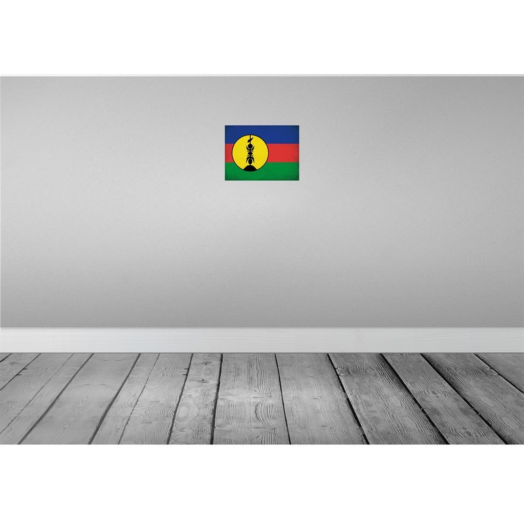 [LA-116143-H] Holzschild 20x30 cm Neukaledonien Vintage Flagge Fahne Wappen Bild 2