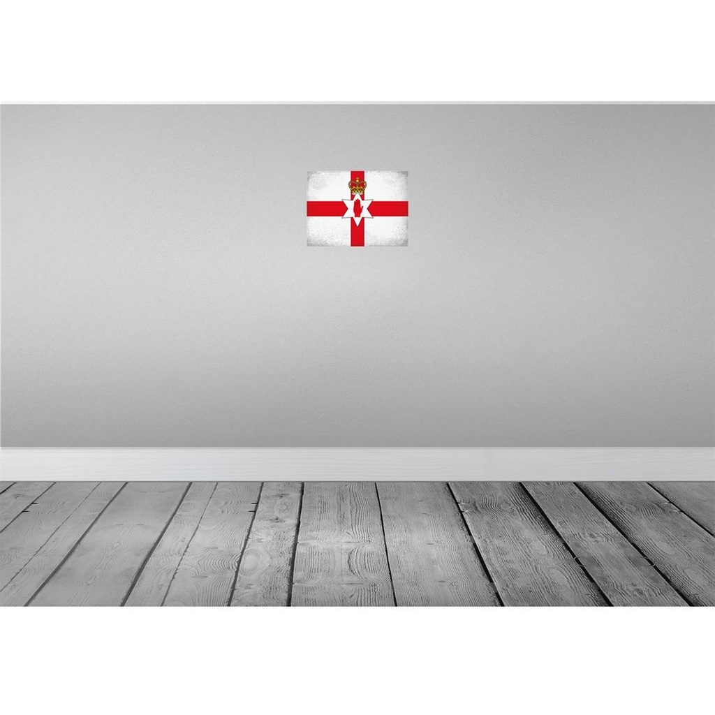[LA-116151-2030] Blechschild 20x30 cm Nordirland Vintage Flagge Fahne Wappen Bild 2