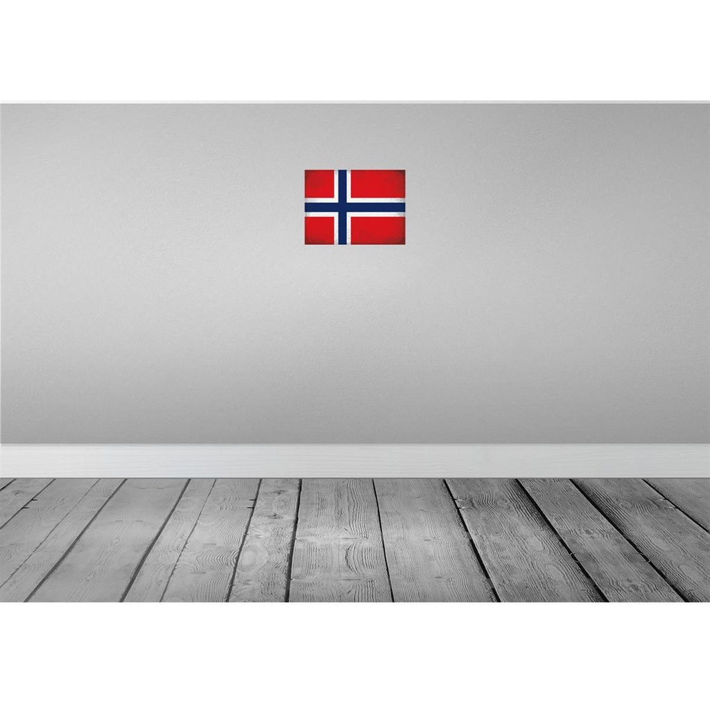 [LA-116153-2030] Blechschild 20x30 cm Norwegen Norway Vintage Flagge Fahne Wappen Bild 2