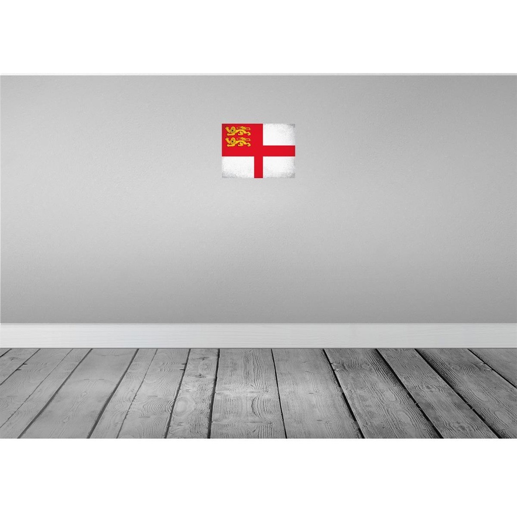 [LA-116175-H] Holzschild 20x30 cm Sark Vintage Flagge Straße Stadt Bild 2