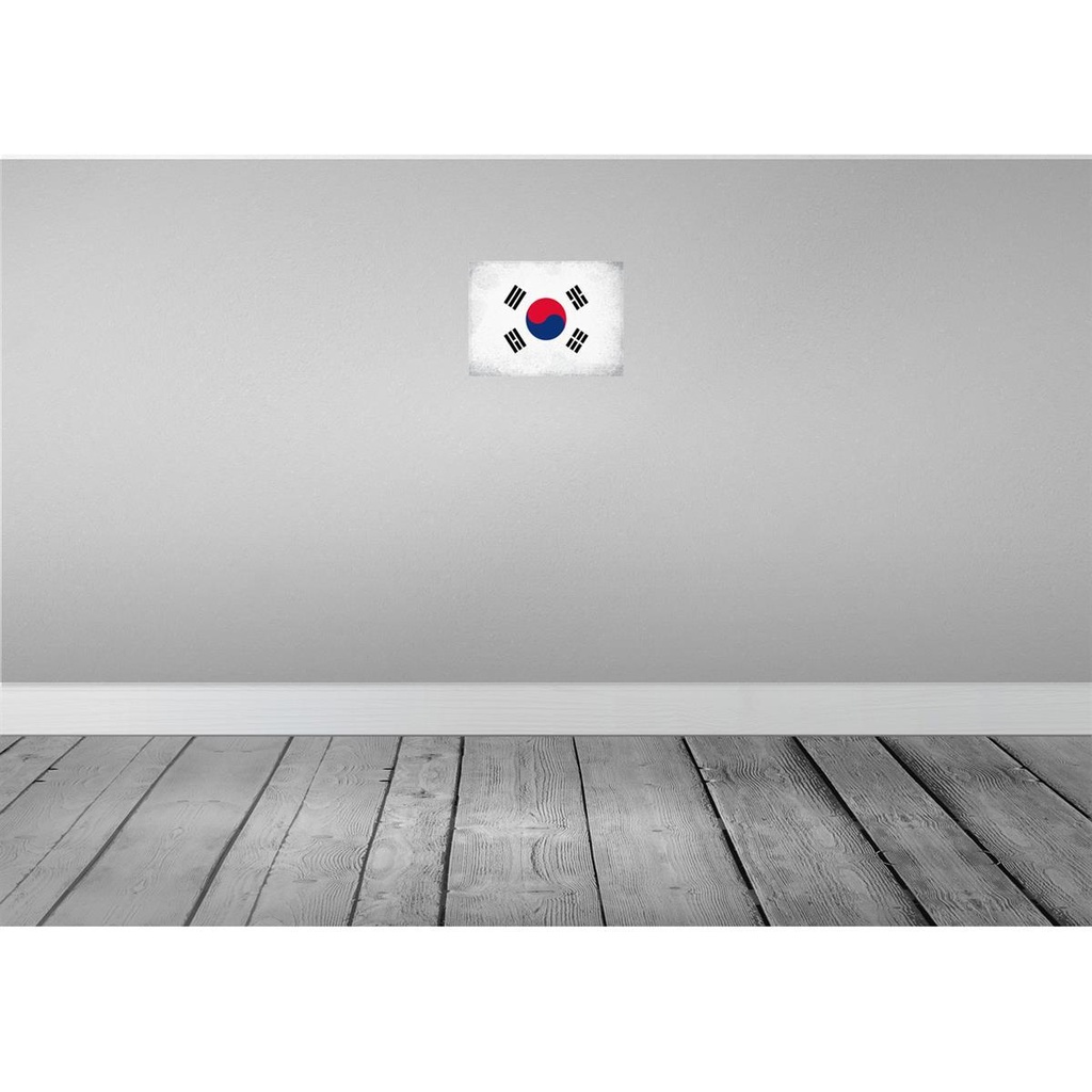 [LA-116188-2030] Blechschild 20x30 cm Südkorea South Korea Vintage Flagge Fahne Wappen Bild 2