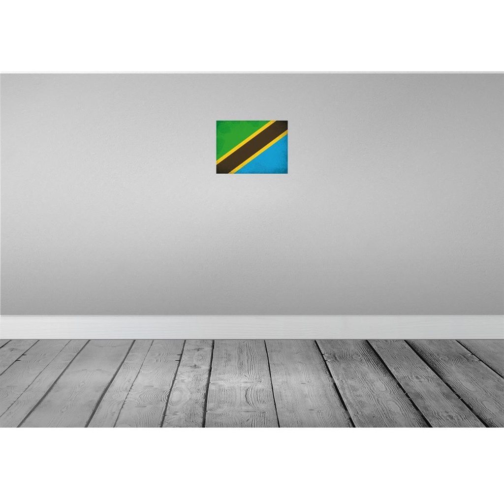 [LA-116199-H] Holzschild 20x30 cm Tansania Tanzania Vintage Flagge Fahne Wappen Bild 2