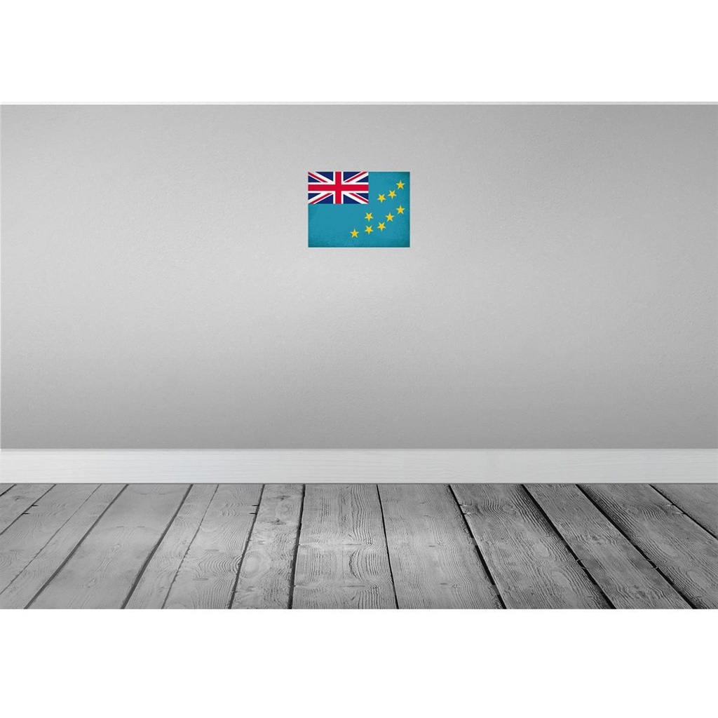 [LA-116210-H] Holzschild 20x30 cm Tuvalu Vintage Flagge Fahne Wappen Bild 2