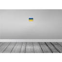 [LA-116212-1812] Blechschild 12x18 cm Ukraine Vintage Flagge Fahne Wappen Bild 2