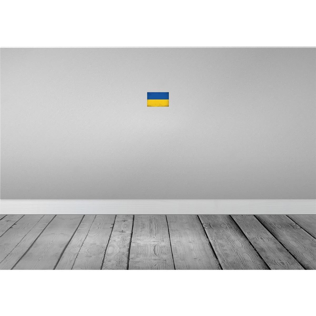 [LA-116212-1812-H] Holzschild 12x18 cm Ukraine Vintage Flagge Fahne Wappen Bild 2