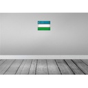 [LA-116217-H] Holzschild 20x30 cm Usbekistan Uzbekistan Vintage Flagge Fahne Wappen Bild 2