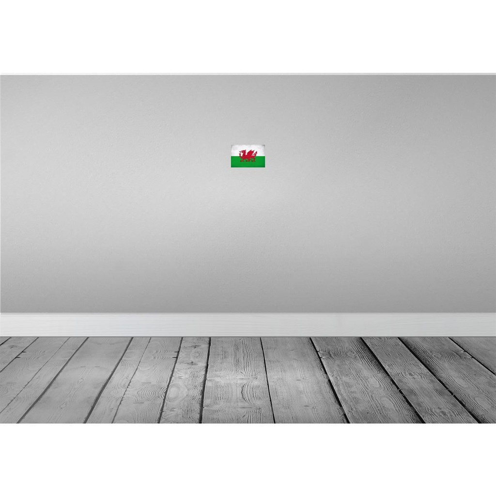 [LA-116222-1812-H] Holzschild 12x18 cm Wales Vintage Flagge Fahne Wappen Bild 2