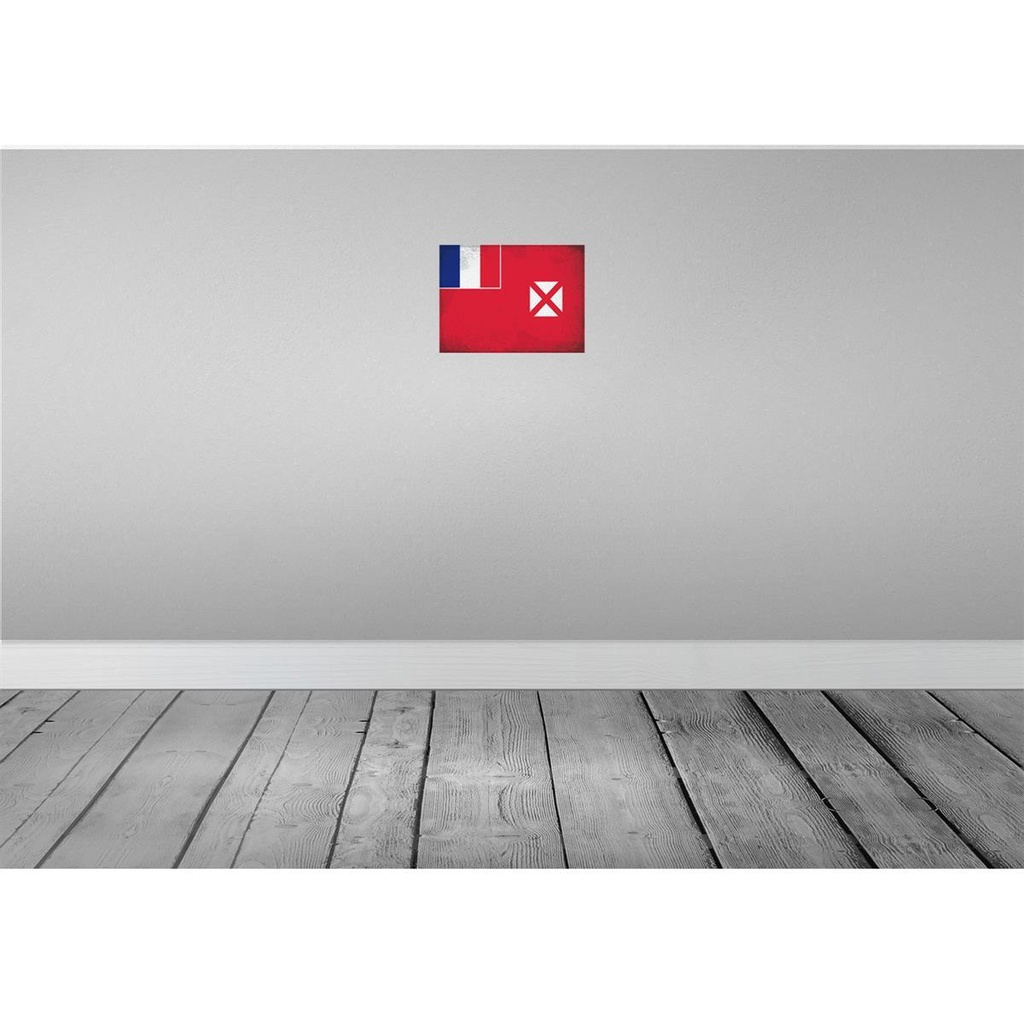 [LA-116223-2030] Blechschild 20x30 cm Wallis und Futuna Vintage Flagge Fahne Wappen Bild 2