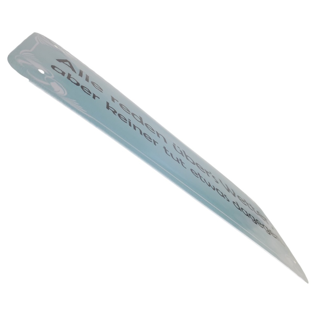 [LA-118081] Blechschild 10x27 cm Alle reden über`s Wetter aber Dekoration Spruch Zitat Bild 3