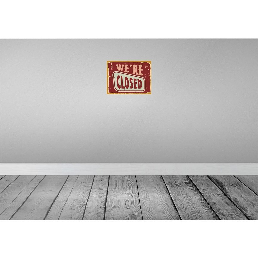 [LA-118659-H] Holzschild 30x40 cm We´re closed Dekoration Bild 2