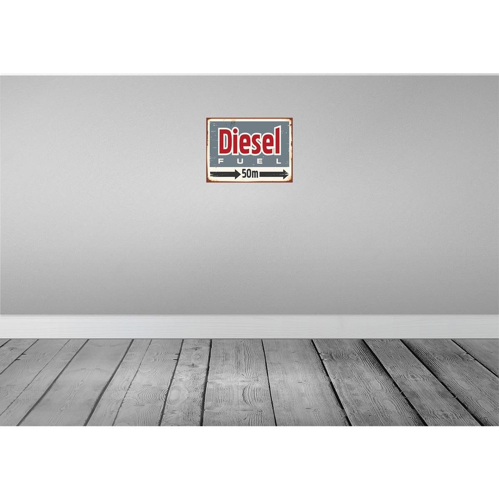 [LA-118678] Blechschild 30x40 cm Diesel fuel 50 m Straßenschild Bild 2