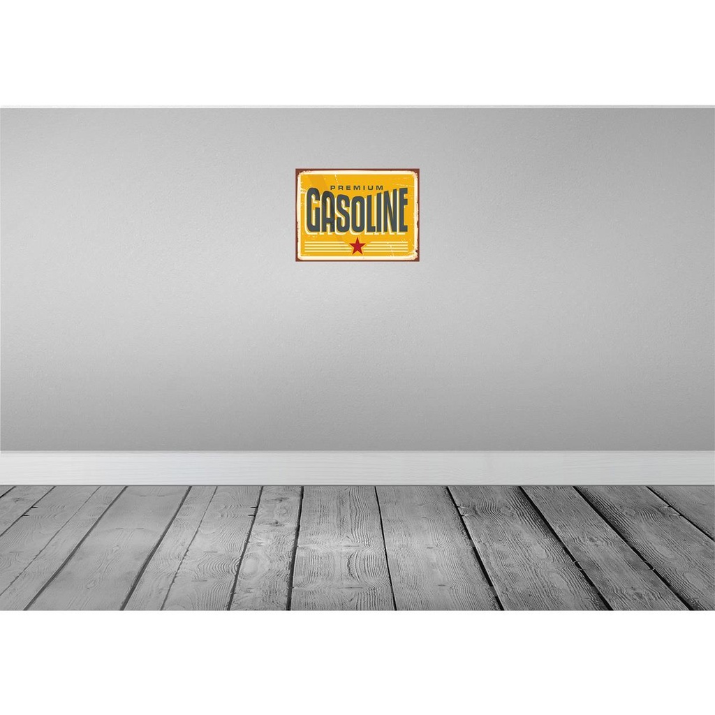 [LA-118680] Blechschild 30x40 cm Premum Gasoline Tankstelle Benzin Warnschild Hinweisschild Sicherheit Vorsicht Bild 2