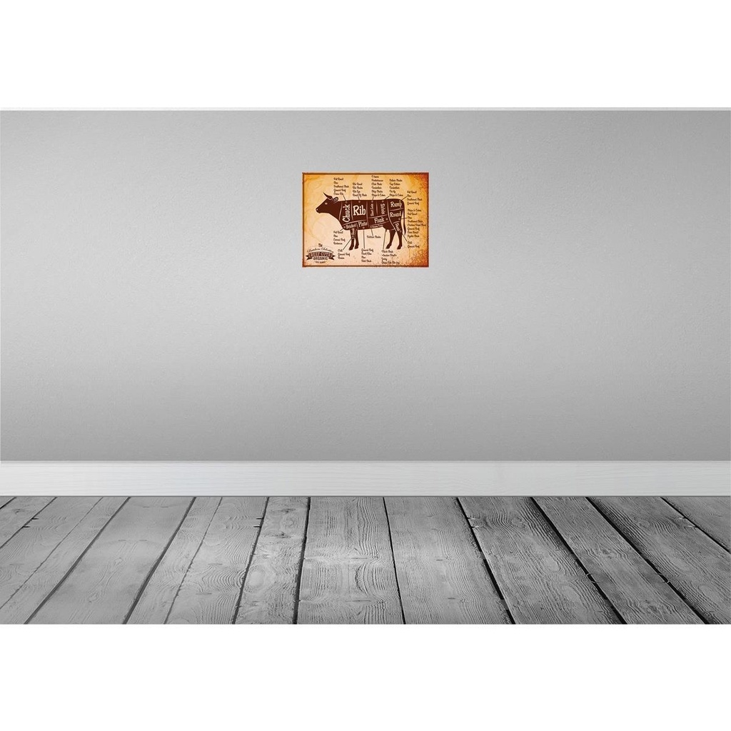[LA-118692] Blechschild 30x40 cm Beef cuts Organic Metzgerei Hofladen Marktstand Laden Bild 2