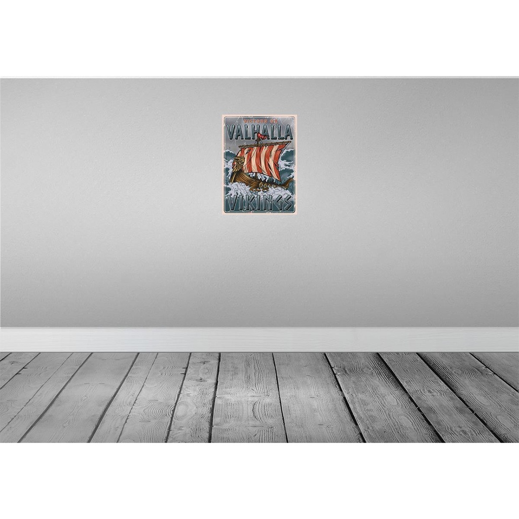 [LA-118702-H] Holzschild 40x30 cm Valhalla Vikings Dekoration Bild 2
