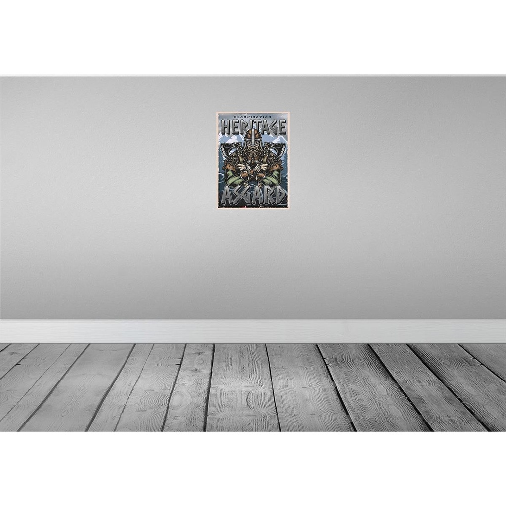 [LA-118704-H] Holzschild 40x30 cm Heritage Asgard Scandinavian Europa Bild 2