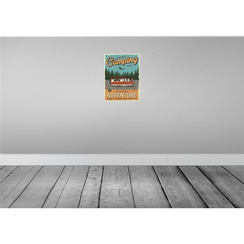 [LA-118723] Blechschild 40x30 cm Summer Camping Time Adventure Outdoor Bild 2