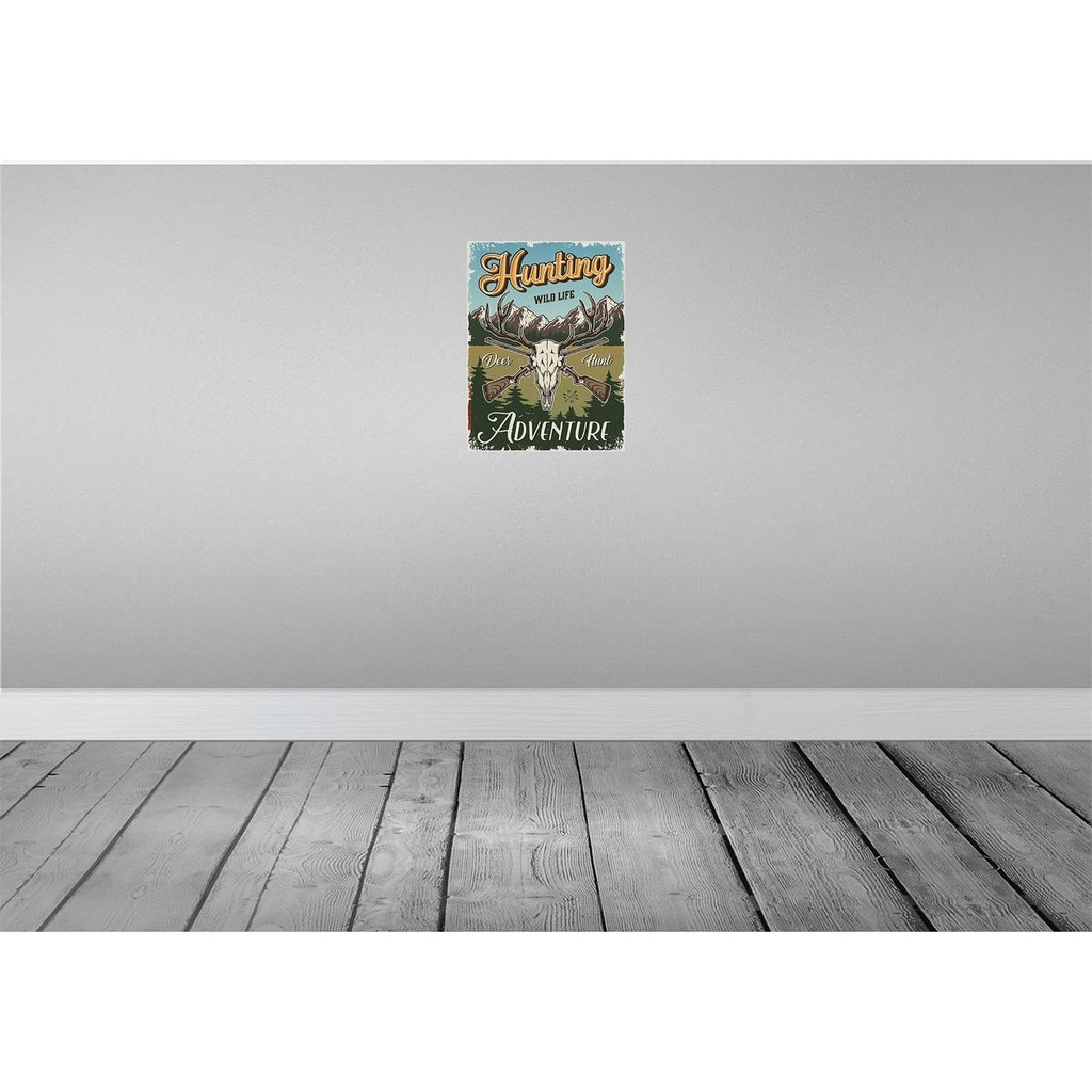 [LA-118734] Blechschild 40x30 cm Hunting wild life adventure Dekoration Bild 2