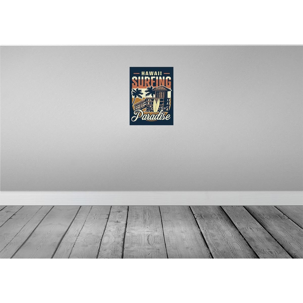 [LA-118765-H] Holzschild 40x30 cm Surfing Paradise Sport Hobby Bild 2