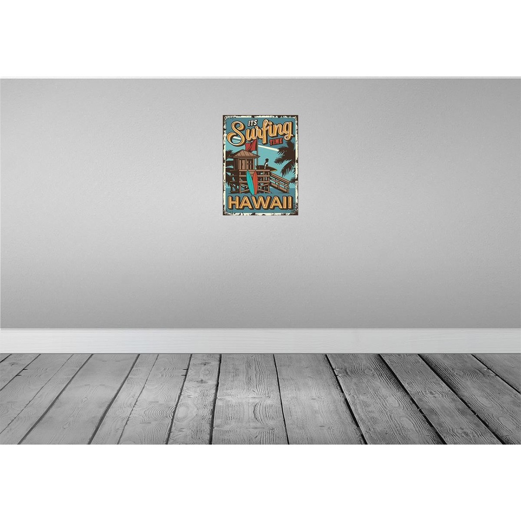 [LA-118767] Blechschild 40x30 cm ist Surfing time Sport Hobby Bild 2