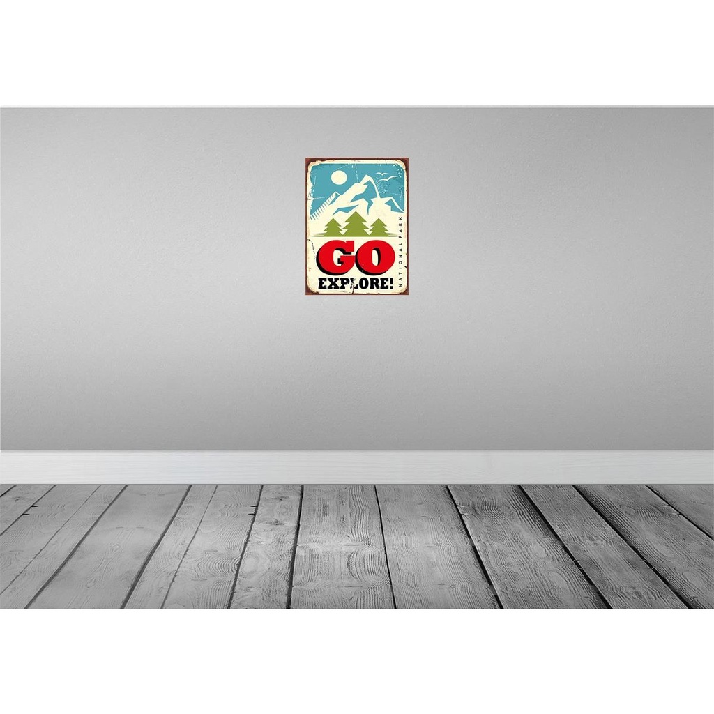 [LA-118774] Blechschild 40x30 cm National Park go explore Outdoor Camping Bild 2