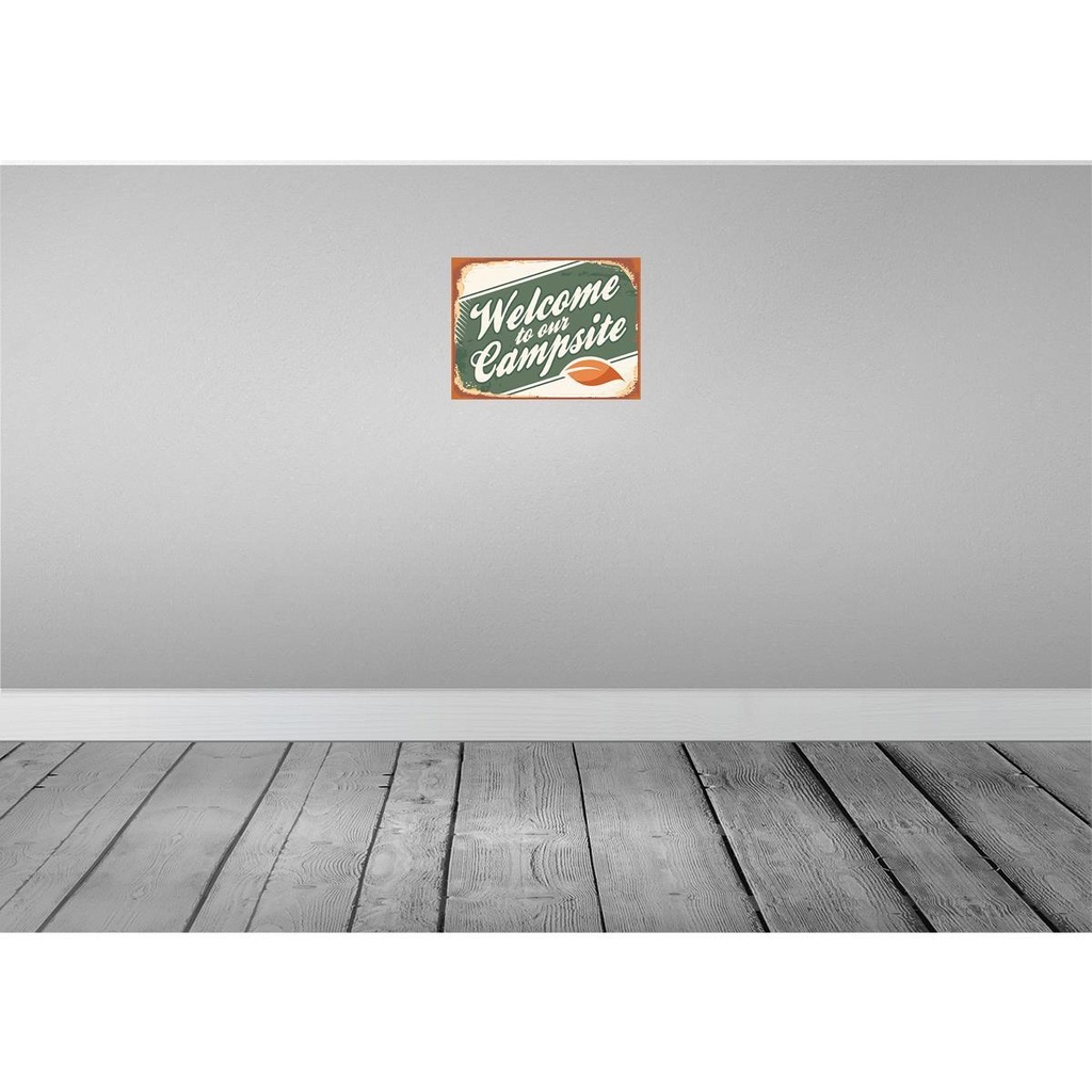 [LA-118795] Blechschild 30x40 cm welcome to our Campsite Dekoration Bild 2