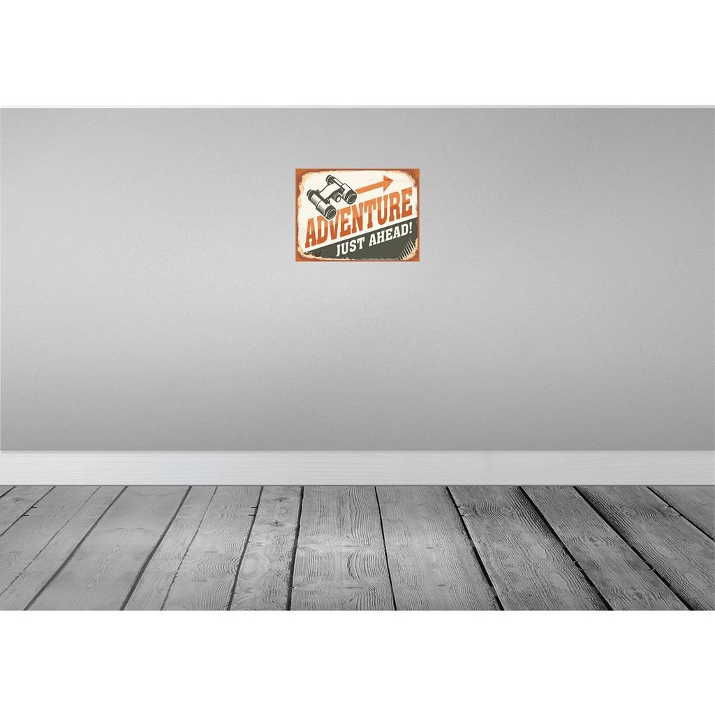 [LA-118796] Blechschild 30x40 cm Adventure just ahead Outdoor Dekoration Bild 2