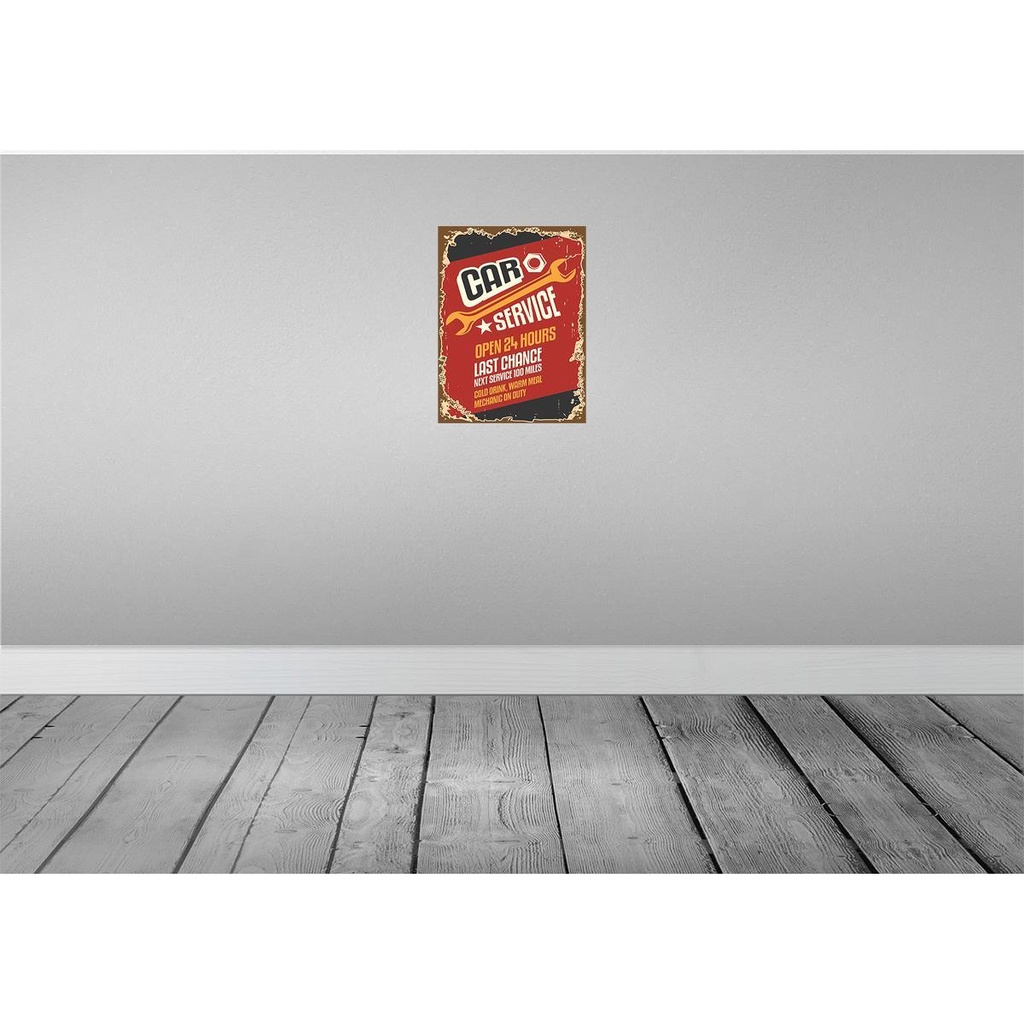 [LA-118806] Blechschild 40x30 cm Car Service open 24 hours Auto Garage Werkstatt Bild 2