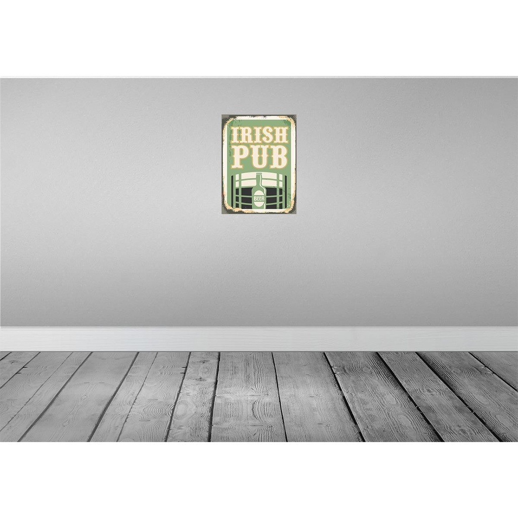 [LA-118814-H] Holzschild 40x30 cm Irish pub Beer Bier Alkohol Essen Trinken Bild 2