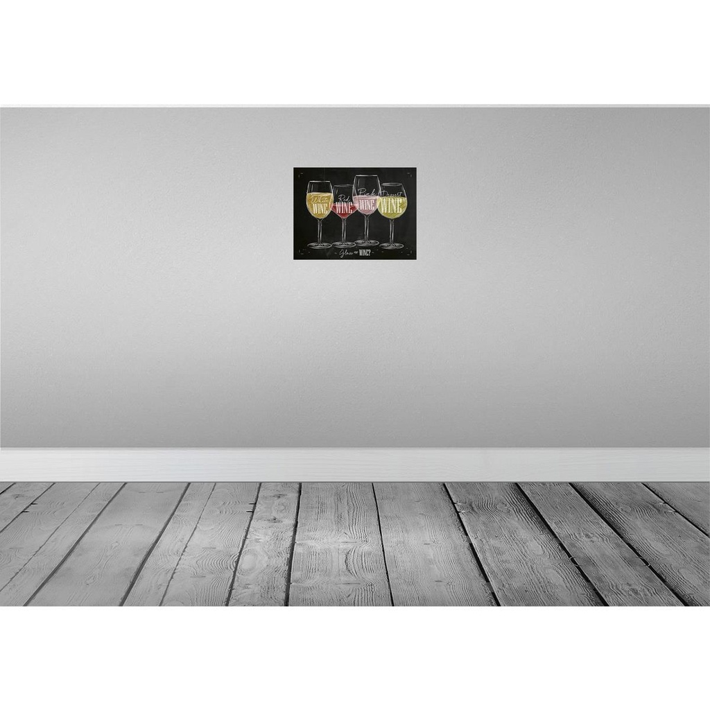 [LA-118820] Blechschild 30x40 cm Glass of Alkohol wine? red white Essen Trinken Bar Club Bild 2