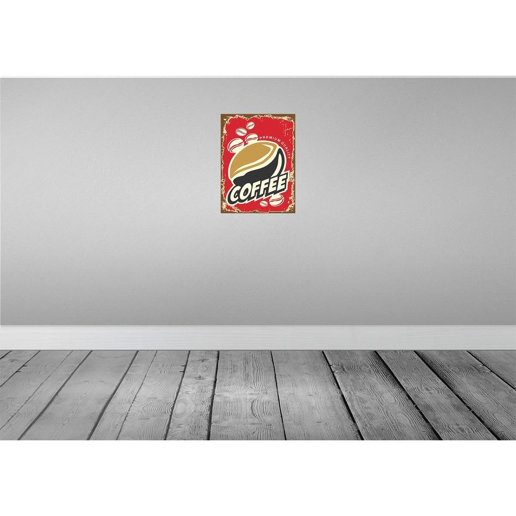 [LA-118822] Blechschild 40x30 cm Kaffee Premium Quality Coffee Essen Trinken Bild 2