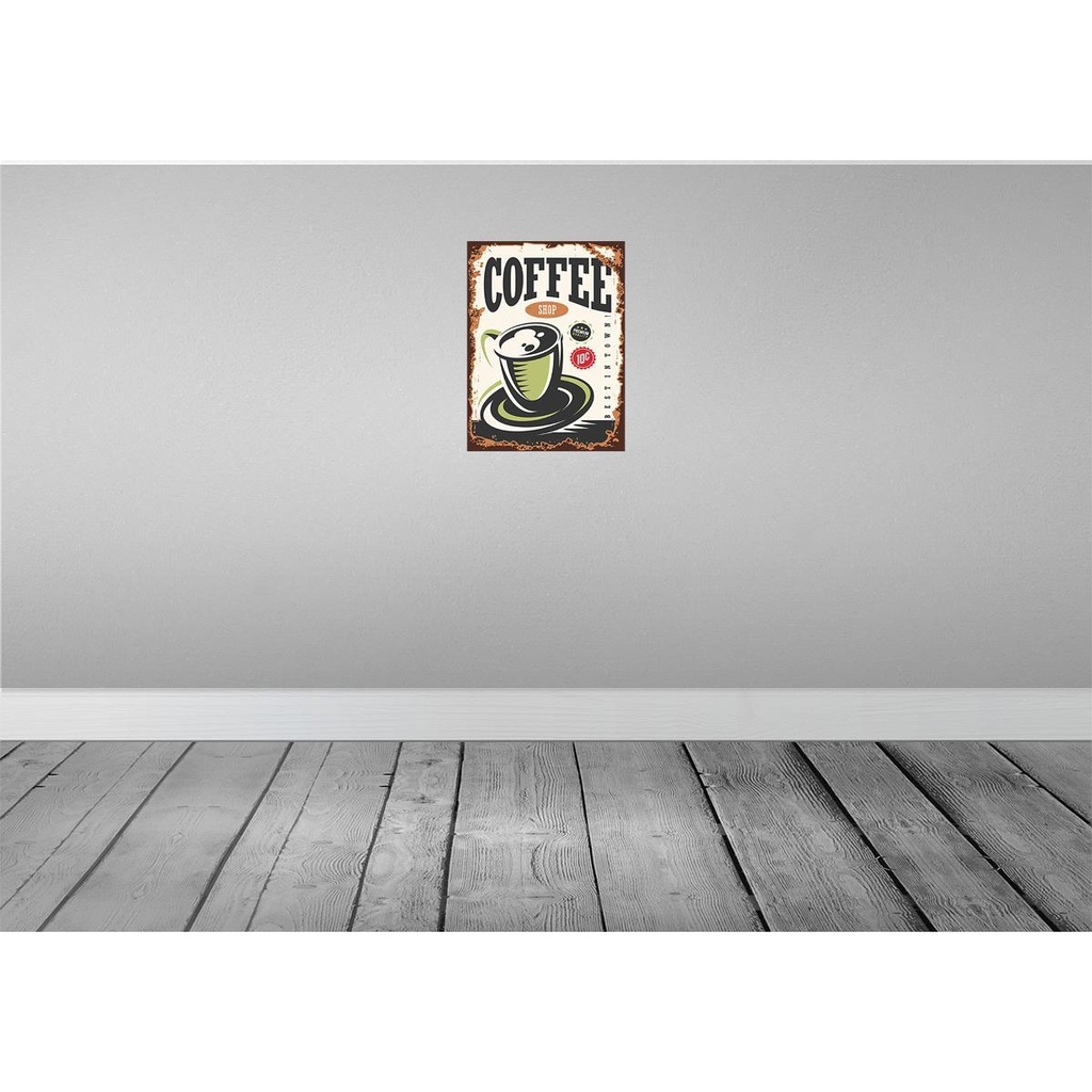 [LA-118826] Blechschild 40x30 cm Kaffee Coffee Shop premium Essen Trinken Bild 2