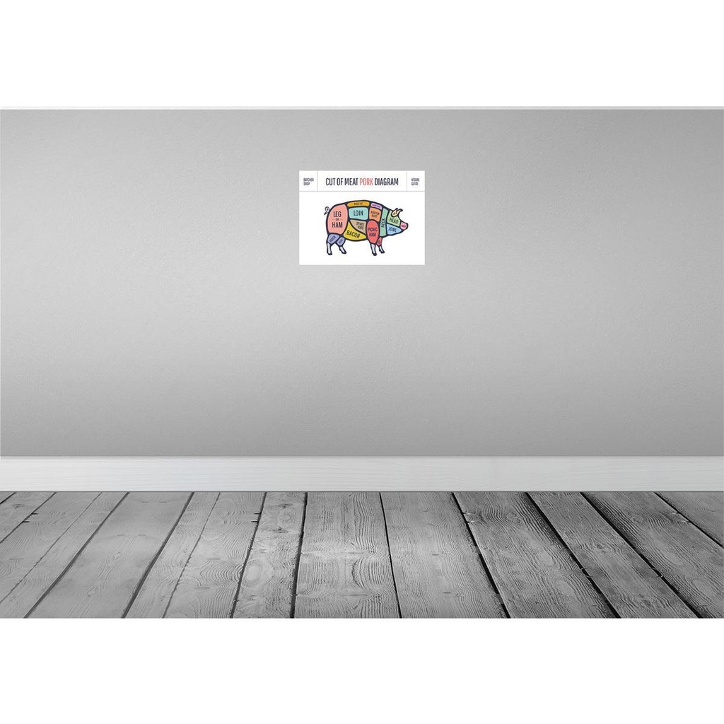 [LA-118835] Blechschild 30x40 cm Pork cuts Metzgerei Shop Hofladen Marktstand Laden Bild 2