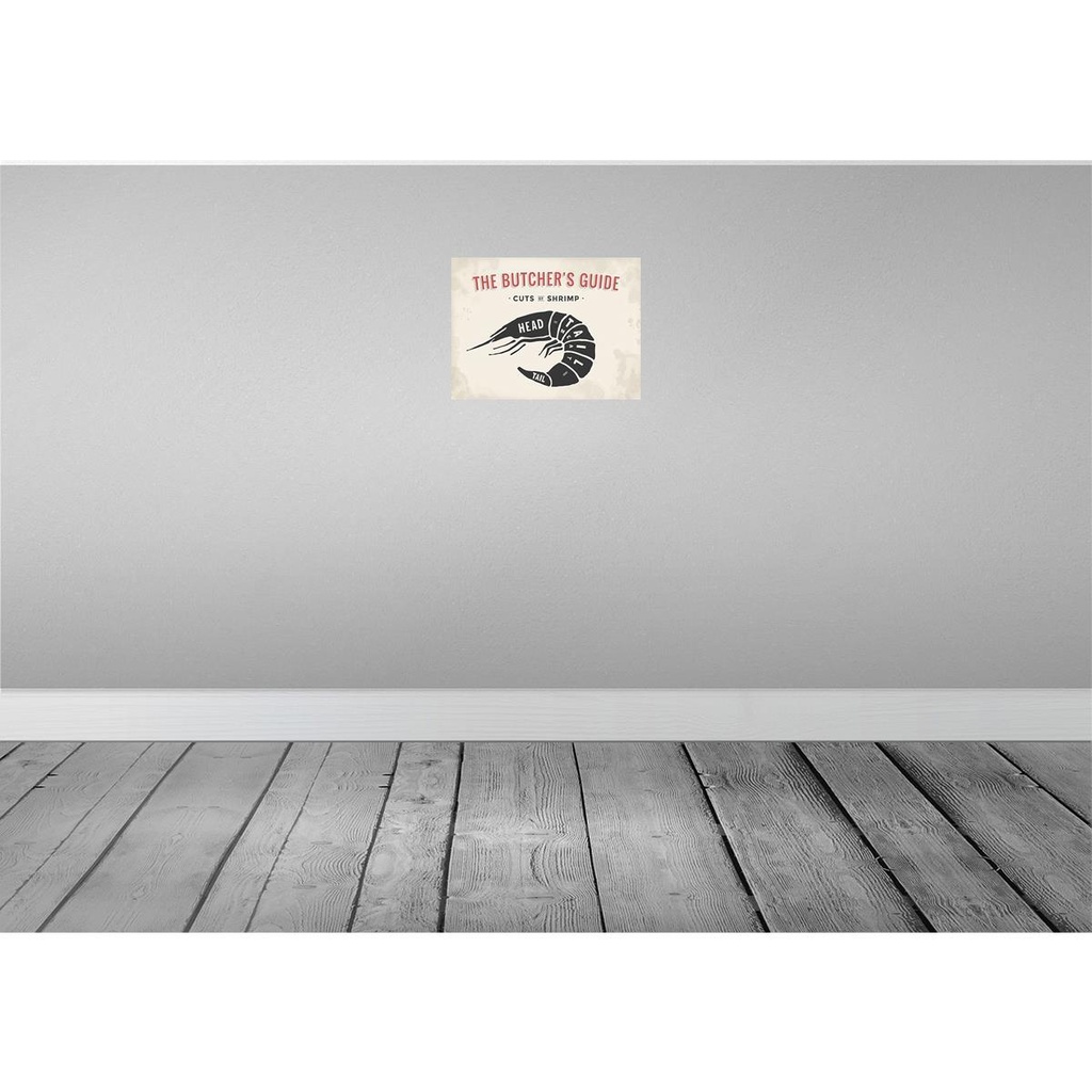 [LA-118837-H] Holzschild 30x40 cm cuts of shrimp Fisch Dekoration Bild 2