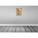 [LA-118843-H] Holzschild 40x30 cm Kaffee good day begins Coffee Essen Trinken Bild 2