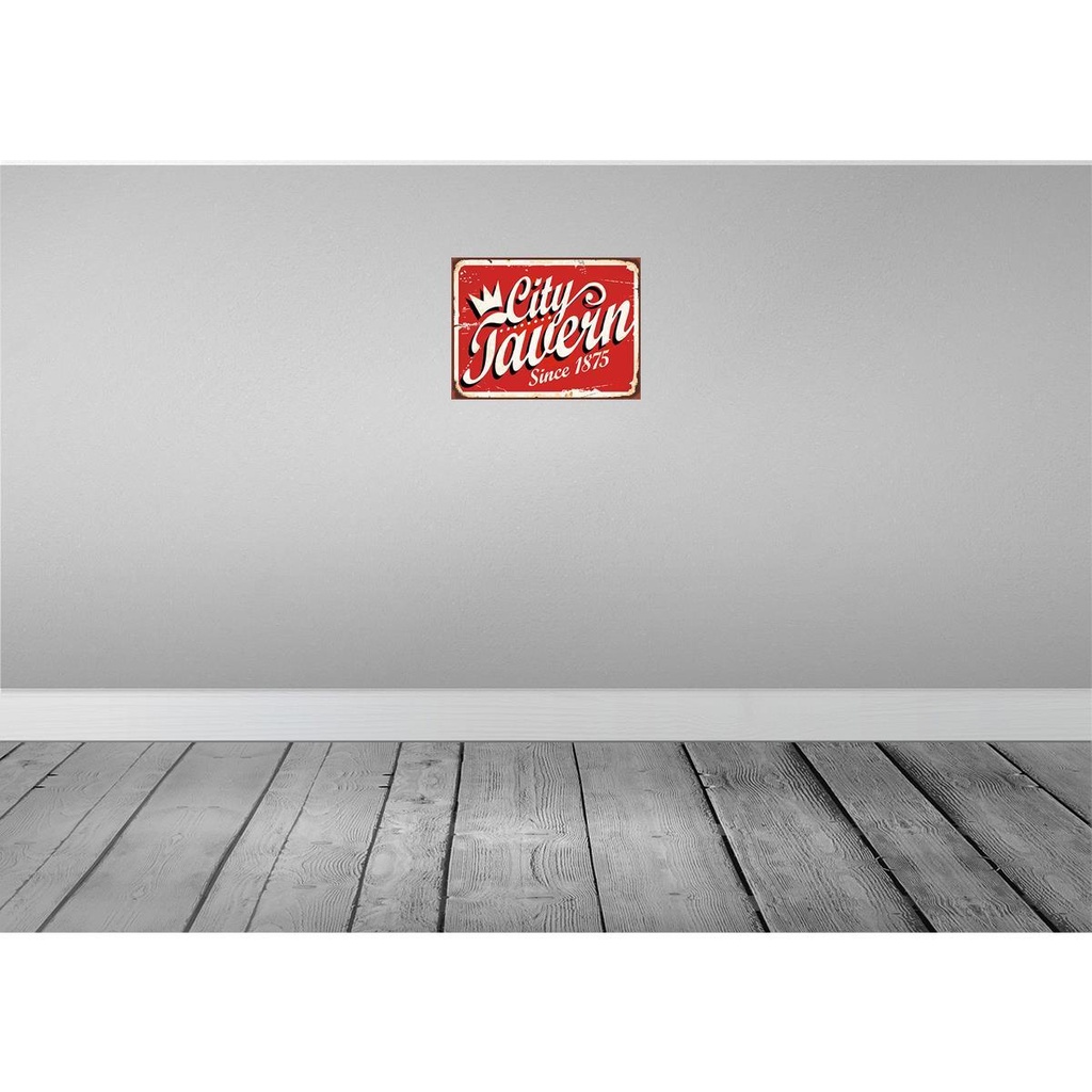 [LA-118863] Blechschild 30x40 cm City Tavern since 1875 Alkohol Essen Trinken Bar Club Bild 2