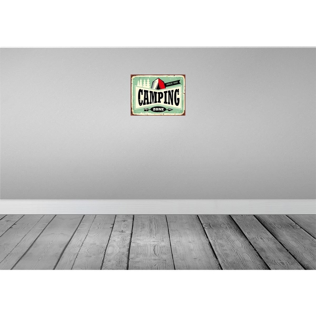 [LA-118871-H] Holzschild 30x40 cm Camping Zone Outdoor Abenteuer Bild 2