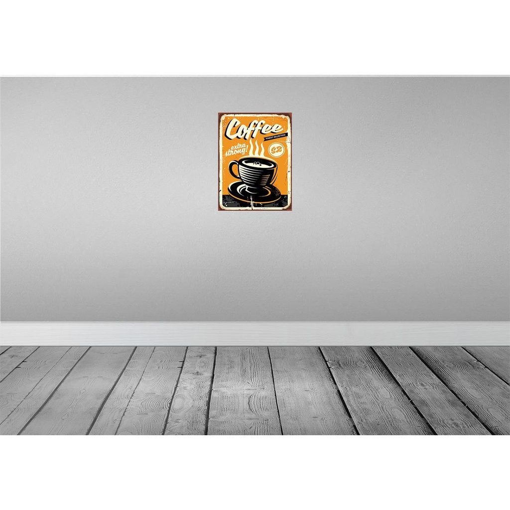 [LA-118881] Blechschild 40x30 cm extra strong Coffee Kaffee Essen Trinken Bild 2