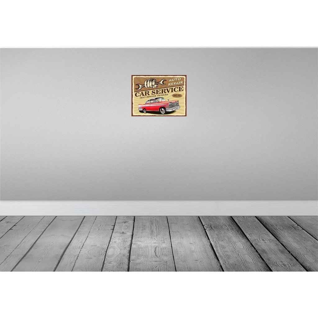 [LA-118887-H] Holzschild 30x40 cm Car Service Auto repair 1972 Garage Werkstatt Bild 2