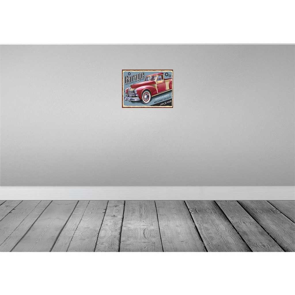 [LA-118888-H] Holzschild 30x40 cm Auto Garage service parts open 24 Bild 2