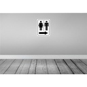 [LA-118902] Blechschild 40x30 cm Toilettenfiguren Pfeil rechts Geschenk Bild 2