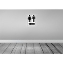 [LA-118903] Blechschild 40x30 cm Toilettenfiguren Pfeil links Geschenk Bild 2